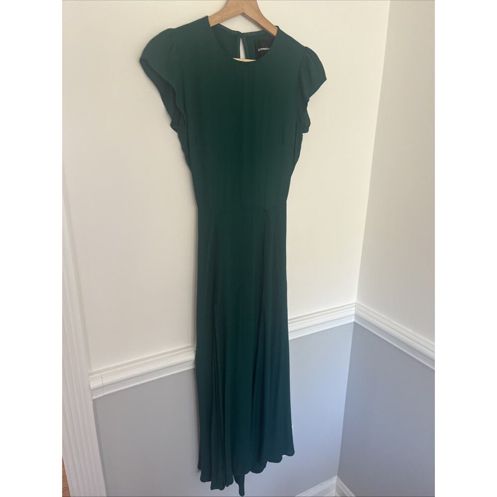 Reformation Gavin Dress Size 0 Forest Green Midi Maxi - Picture 3 of 7
